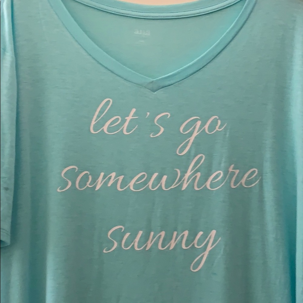 Mint green tee shirt